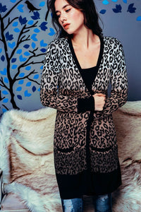 Tan Leopard Cardigan