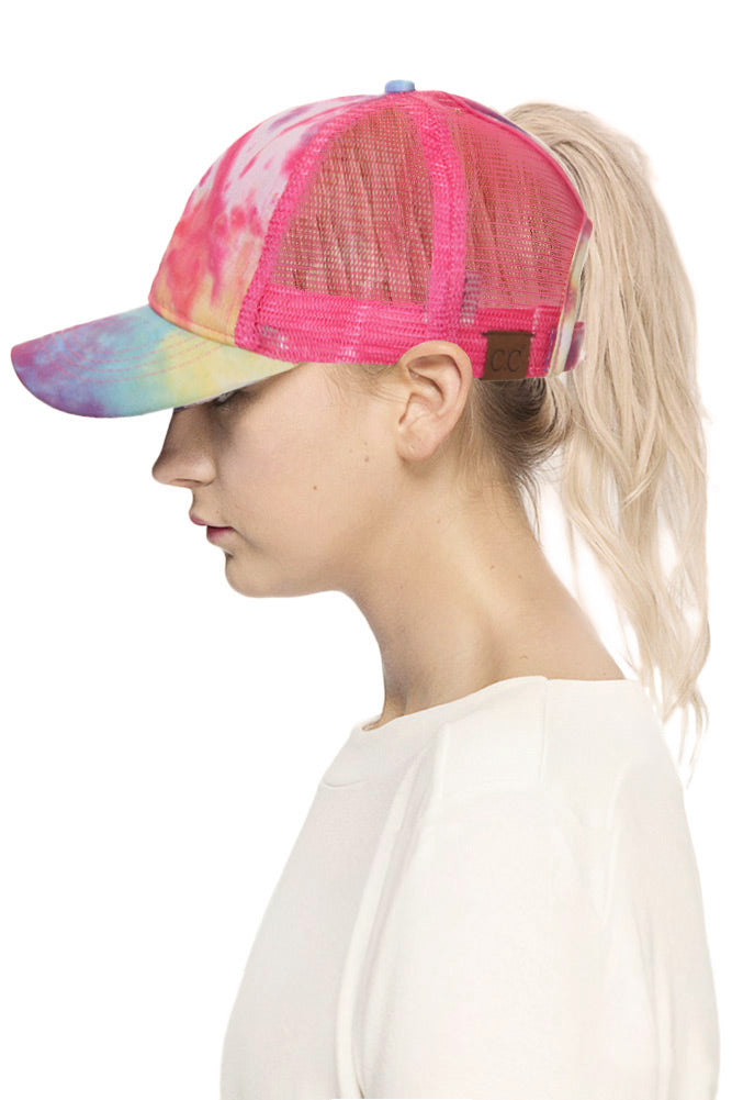 Tie Dye CC Ponytail Caps