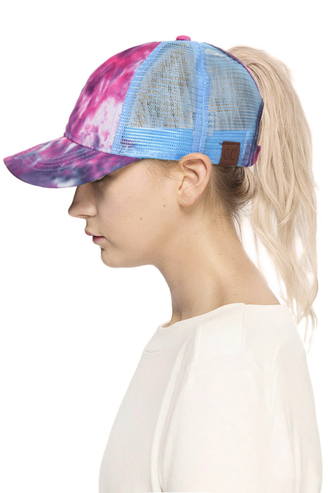 Tie Dye CC Ponytail Caps