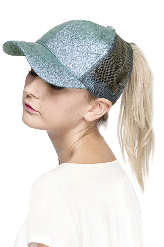 Glitter CC Ponytail Caps