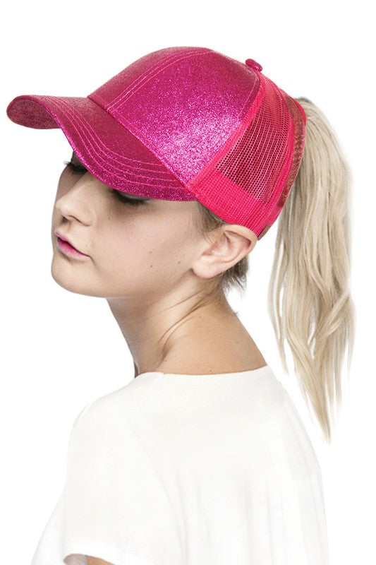 Glitter CC Ponytail Caps