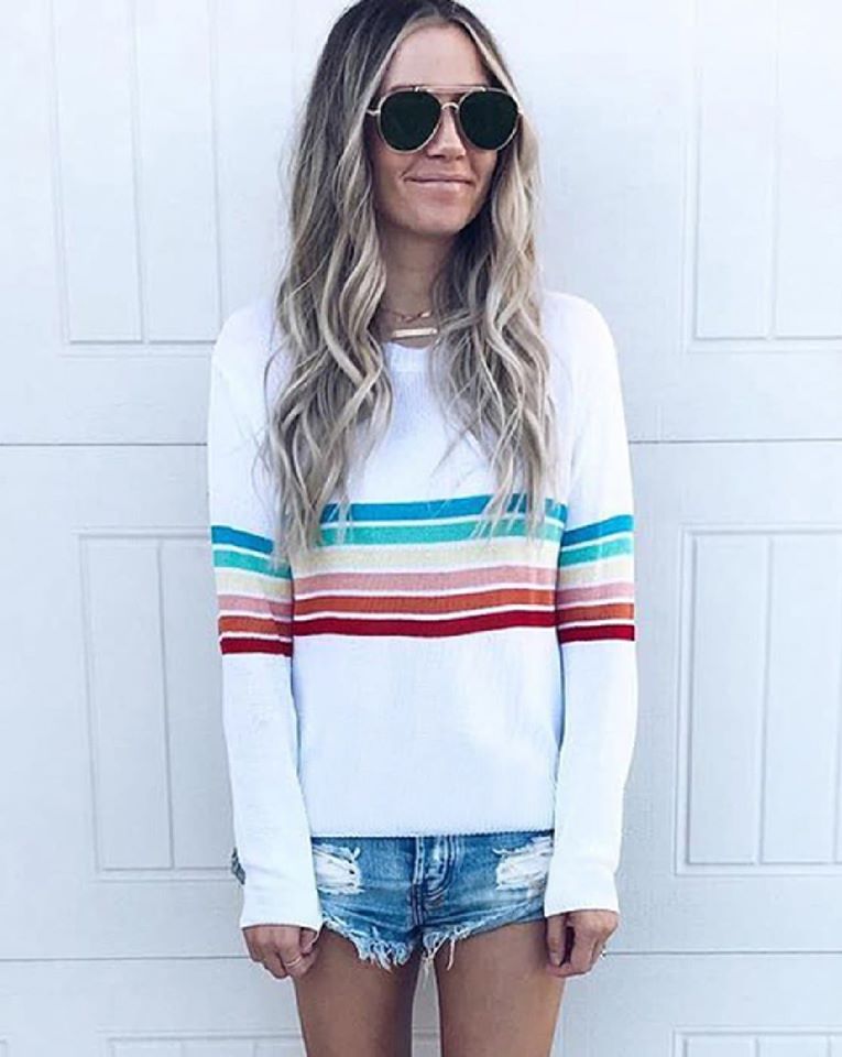 Rainbow Striped Long Sleeve