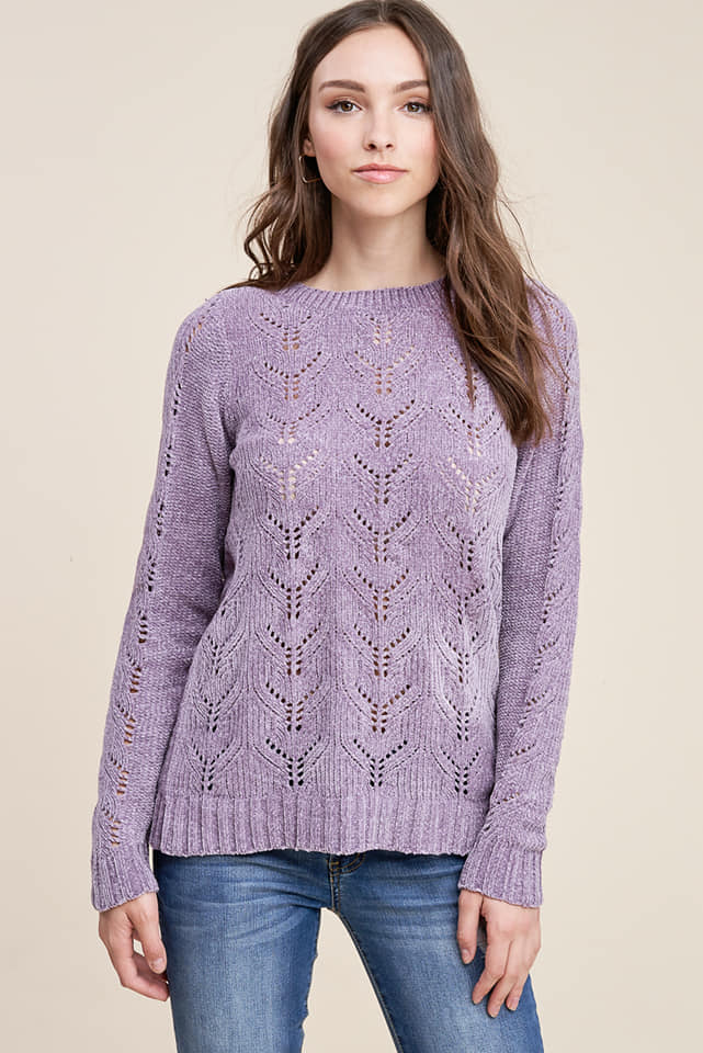 Lavender Chenille Sweater